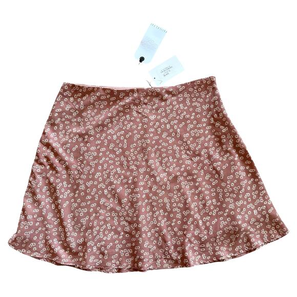 Potters Pot M floral skirt Terra cotta flowy short mini sexy new daisy dust pink - Picture 1 of 3